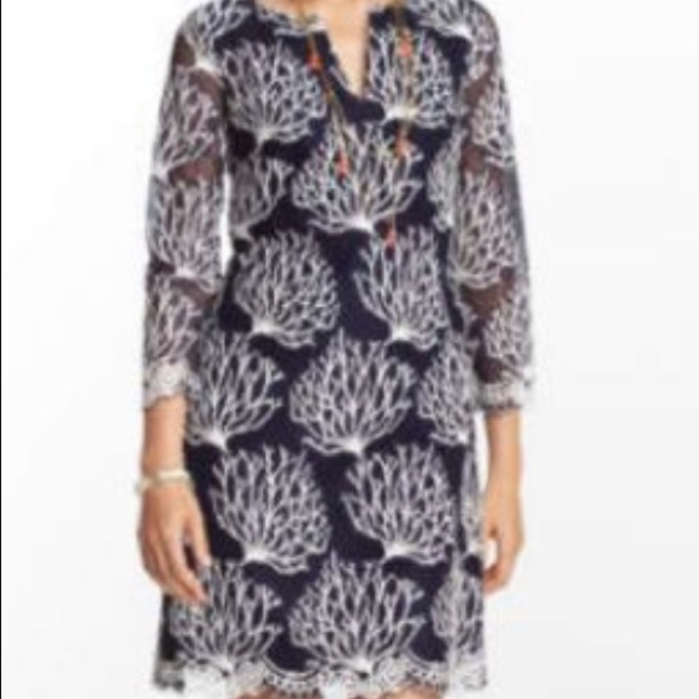 NWT Lilly Wendy Navy Lace Dress size 0